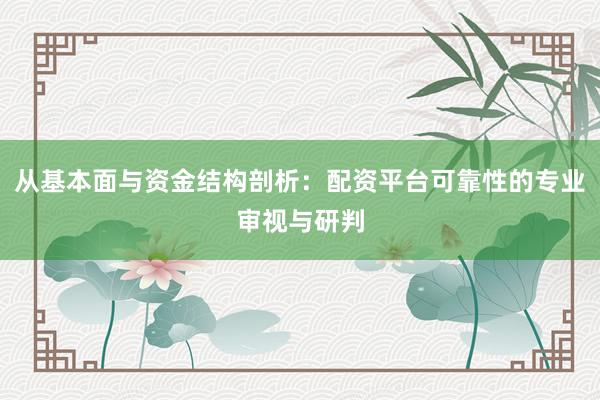 从基本面与资金结构剖析：配资平台可靠性的专业审视与研判