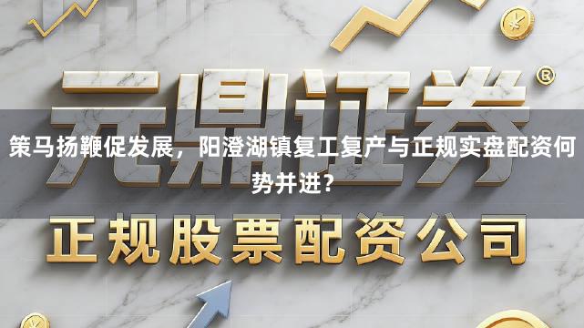 策马扬鞭促发展，阳澄湖镇复工复产与正规实盘配资何势并进？