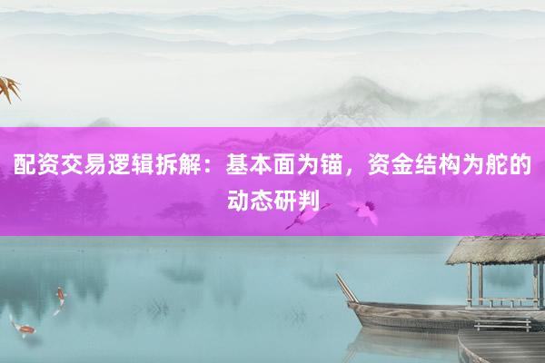 配资交易逻辑拆解：基本面为锚，资金结构为舵的动态研判