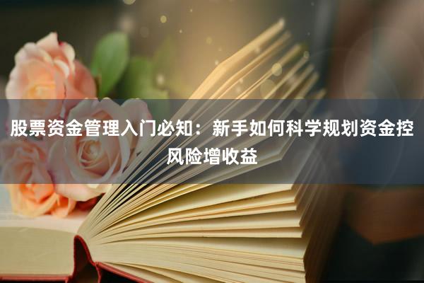 股票资金管理入门必知：新手如何科学规划资金控风险增收益