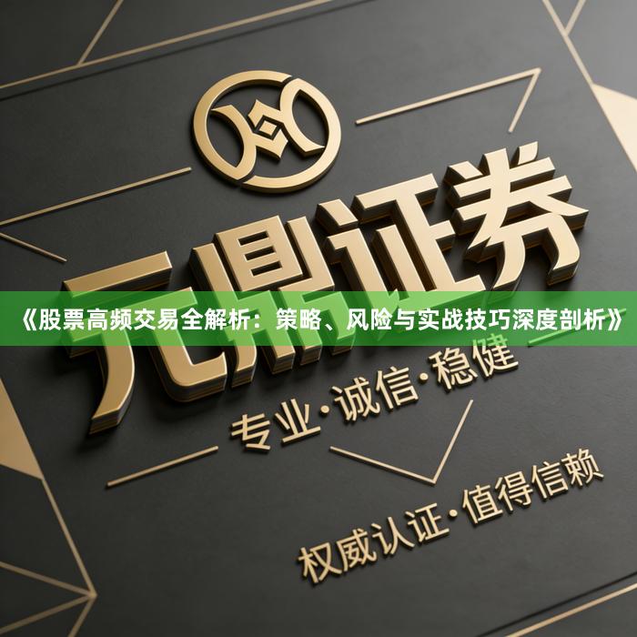 《股票高频交易全解析：策略、风险与实战技巧深度剖析》