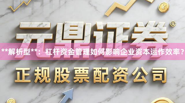 **解析型**：杠杆资金管理如何影响企业资本运作效率？