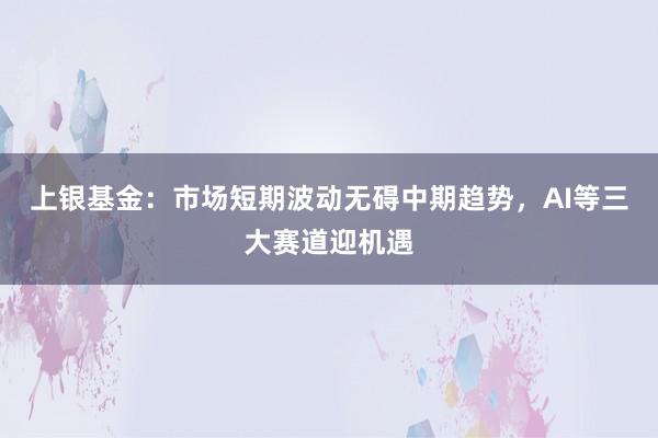 上银基金：市场短期波动无碍中期趋势，AI等三大赛道迎机遇