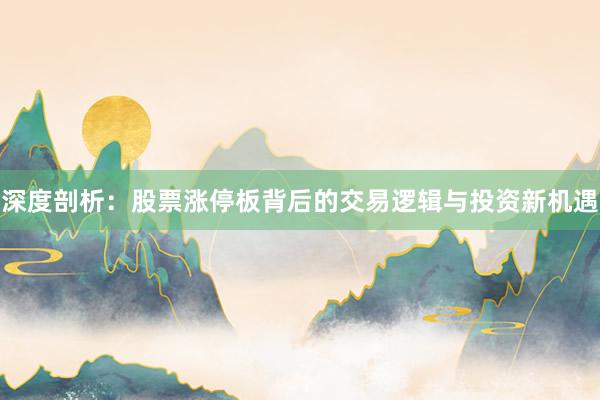 深度剖析：股票涨停板背后的交易逻辑与投资新机遇