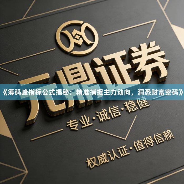 《筹码峰指标公式揭秘：精准捕捉主力动向，洞悉财富密码》