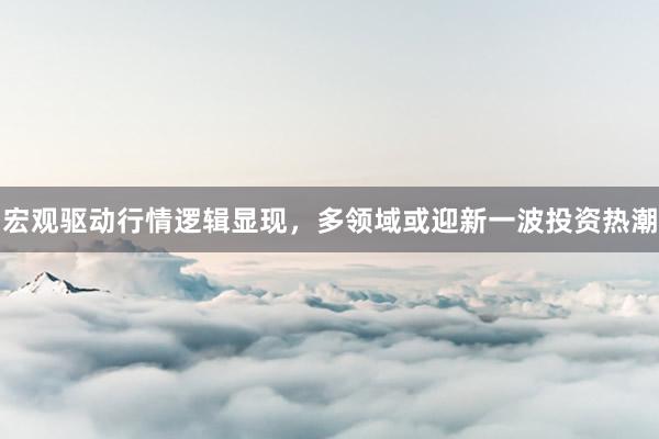 宏观驱动行情逻辑显现，多领域或迎新一波投资热潮